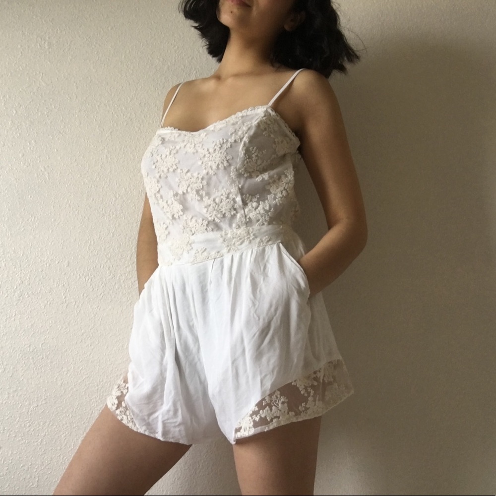 White Lace Romper